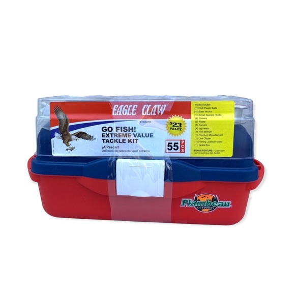 Eagle Claw 55 Pieces Go Fish! Value Kit - Picture 1 of 7